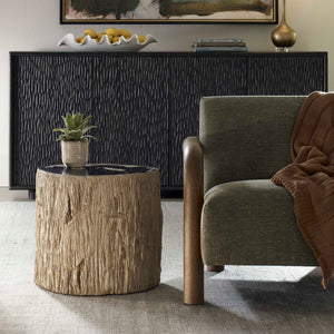   Petrified Wood Indoor/Outdoor Accent Table | Oroa.com