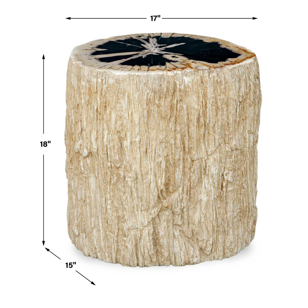   Petrified Wood Indoor/Outdoor Accent Table | Oroa.com