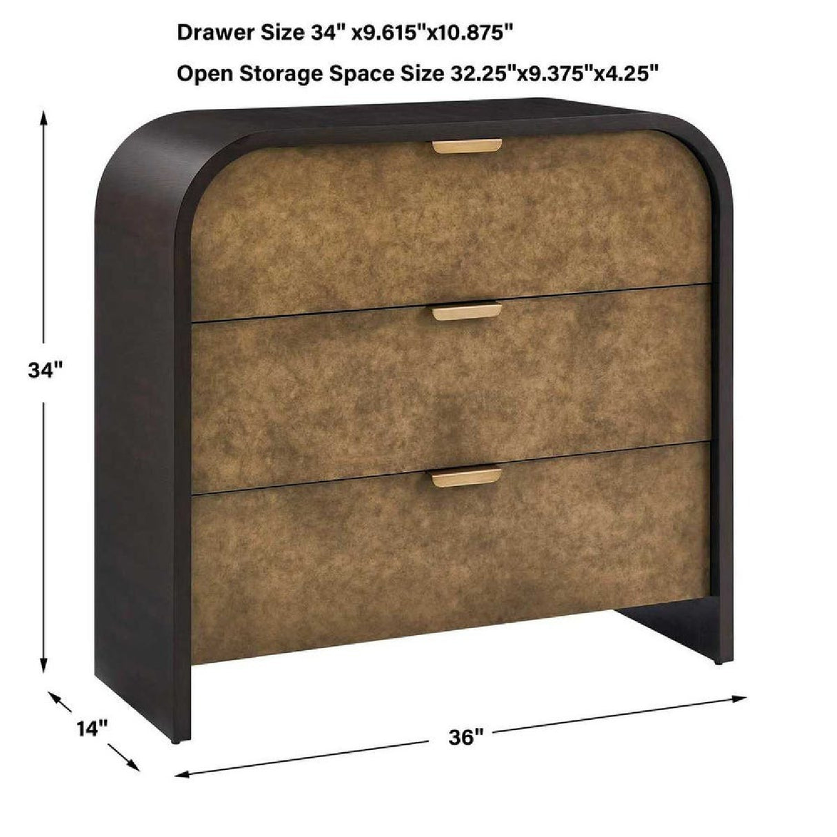   Two-Toned Oak 3-Drawer Chest | Oroa.com