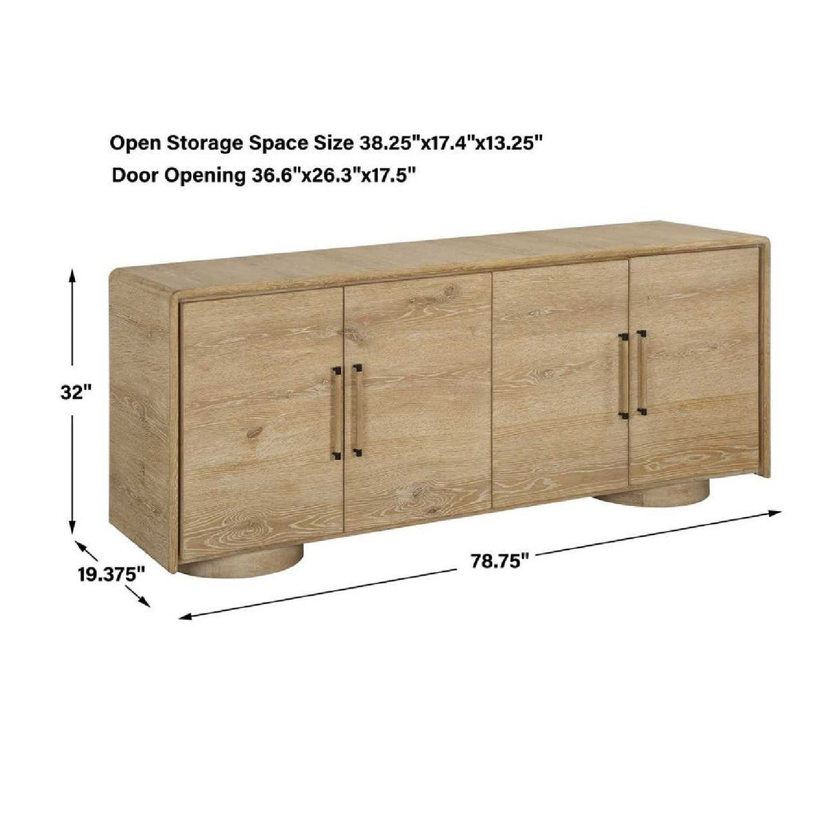   4-Door Oak Cabinet | Oroa.com