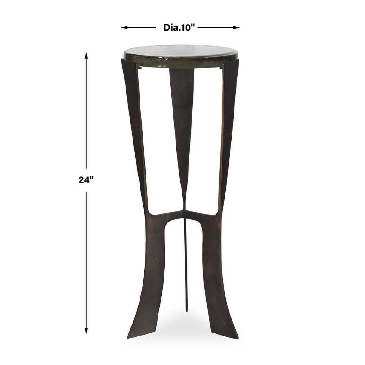   Bronze Framed Glass Drink Table | Oroa.com