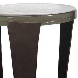   Bronze Framed Glass Drink Table | Oroa.com