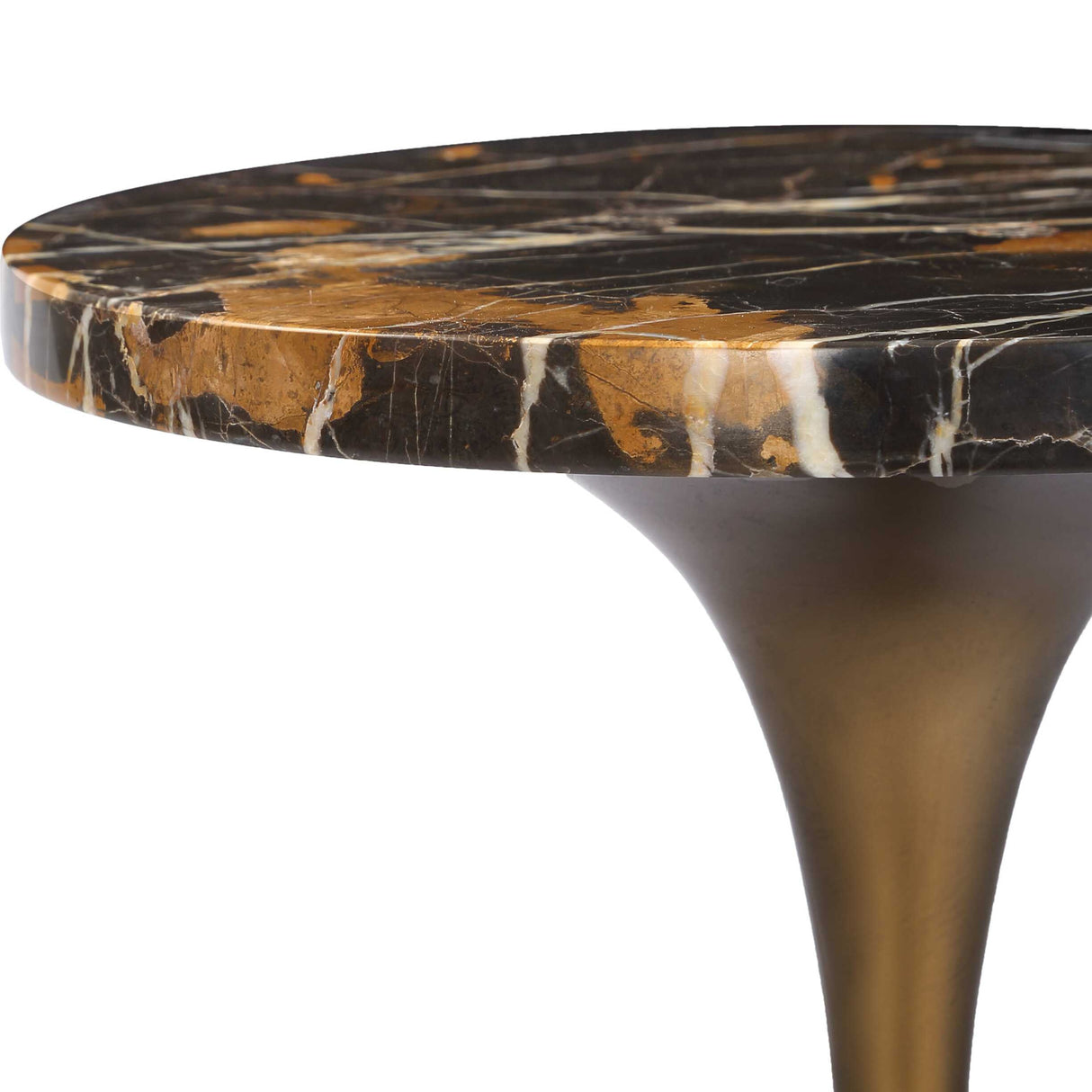   Black Marble Pedestal Drink Table | Oroa.com