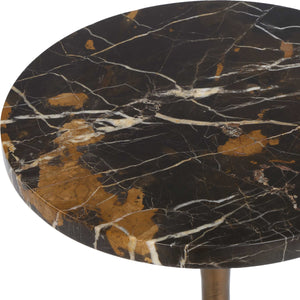   Black Marble Pedestal Drink Table | Oroa.com