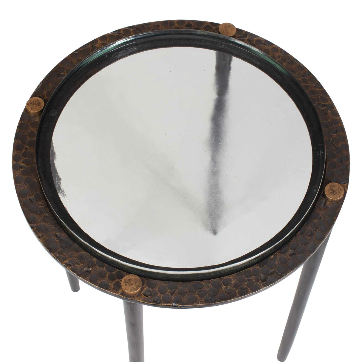   Textured Cast Glass Accent Table | Oroa.com
