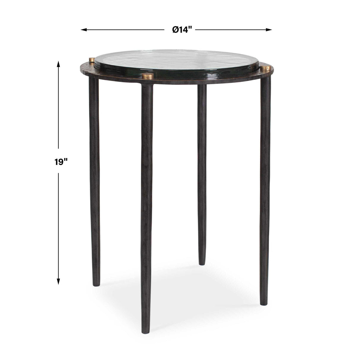   Textured Cast Glass Accent Table | Oroa.com