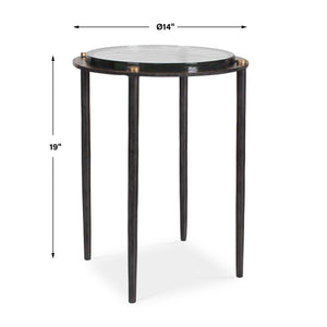   Textured Cast Glass Accent Table | Oroa.com