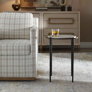   Gray Marble Accent Table | Oroa.com