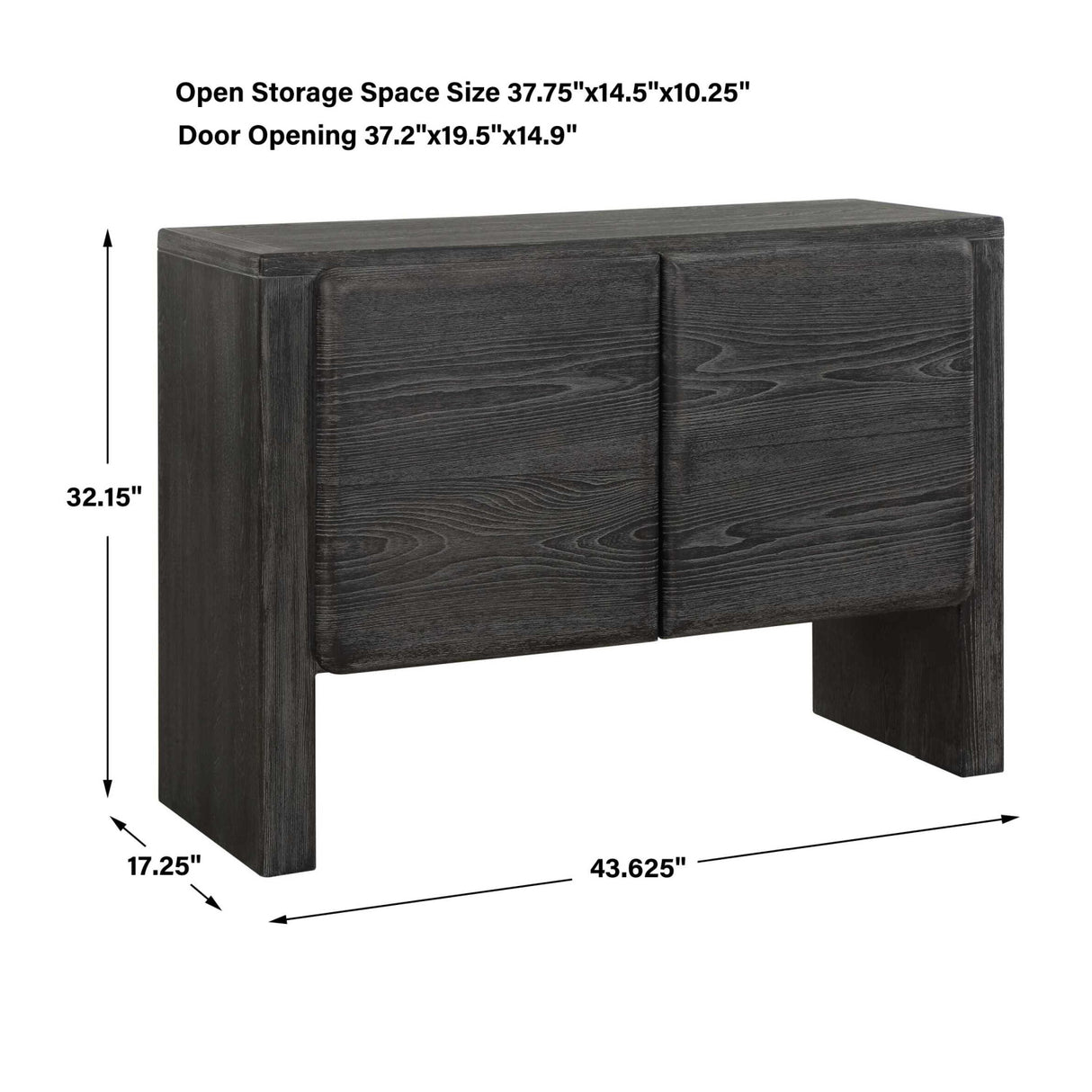   Elm Wood 2-Door Cabinet | Oroa.com