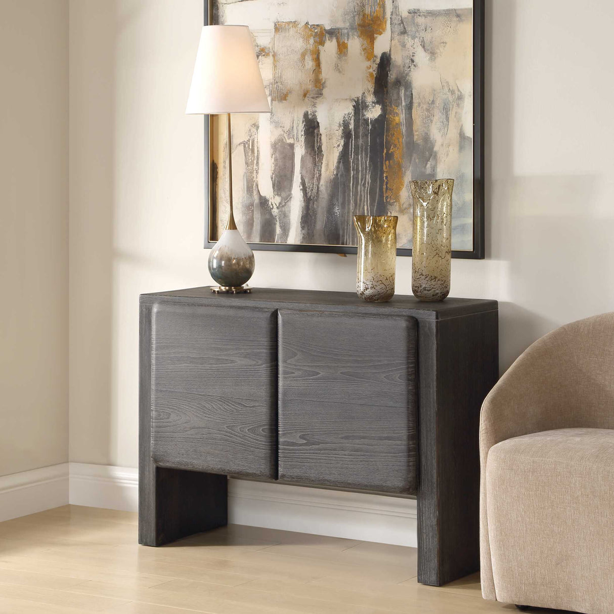   Elm Wood 2-Door Cabinet | Oroa.com