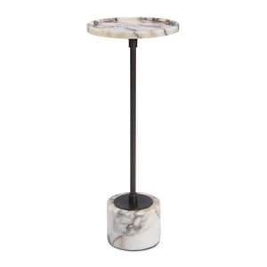   White Marble Round Drink Table | Oroa.com