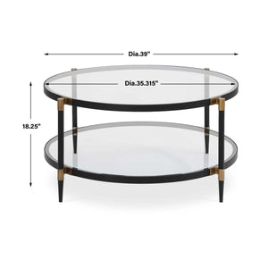   Round Tempered Glass Coffee Table | Oroa.com