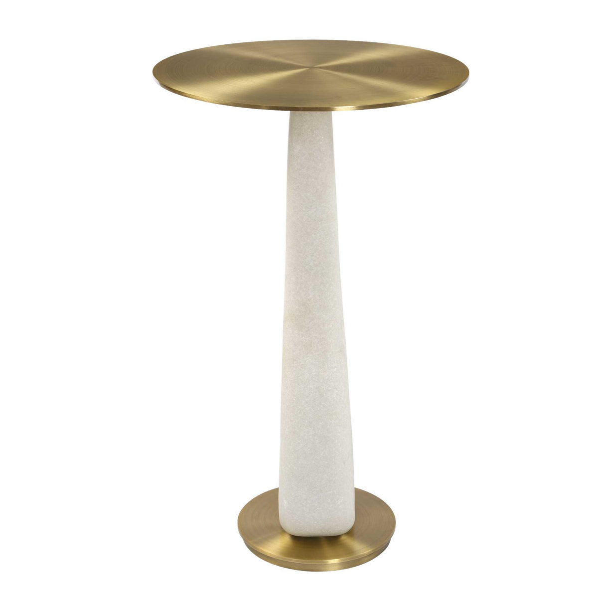   White Stone Hourglass Accent Table | Oroa.com
