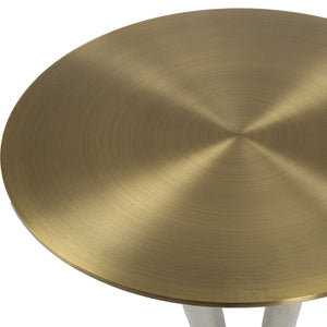   White Stone Hourglass Accent Table | Oroa.com