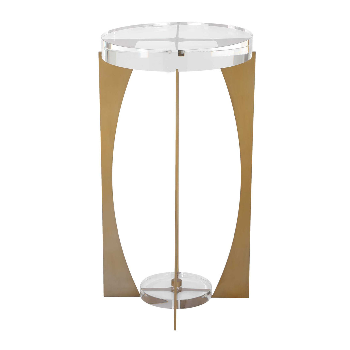   Brass Open-Frame Crystal Accent Table | Oroa.com