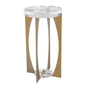   Brass Open-Frame Crystal Accent Table | Oroa.com