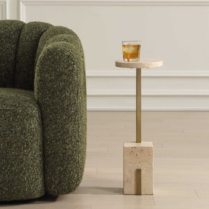   Oval Travertine Accent Table | Oroa.com