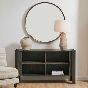   Gray Wooden Sliding Door Cabinet | Oroa.com