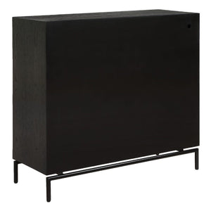   Black Fir Wood 2-Door Cabinet | Oroa.com