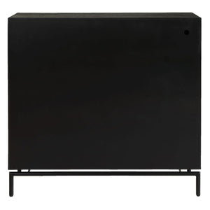   Black Fir Wood 2-Door Cabinet | Oroa.com