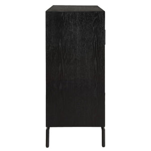  Black Fir Wood 2-Door Cabinet | Oroa.com