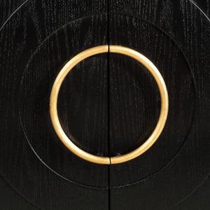   Black Fir Wood 2-Door Cabinet | Oroa.com