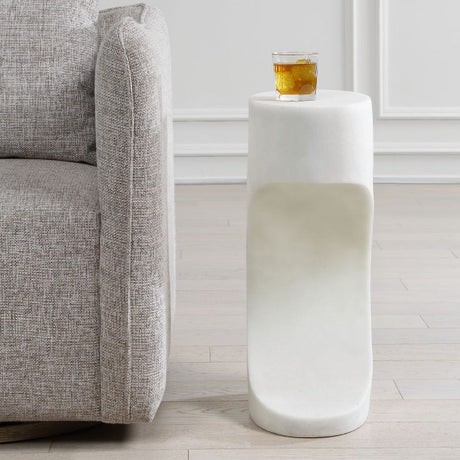   White Stone Indoor/Outdoor Accent Table | Oroa.com