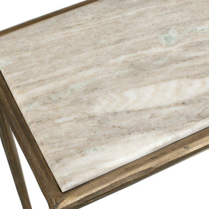   Brass Framed Marble Console Table | Oroa.com