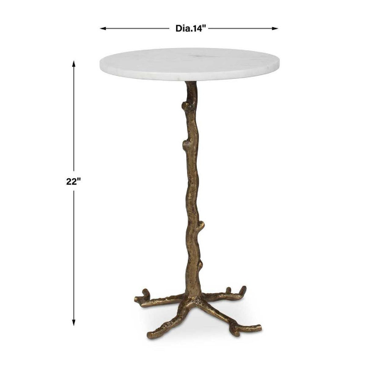   Round White Marble Accent Table | Oroa.com