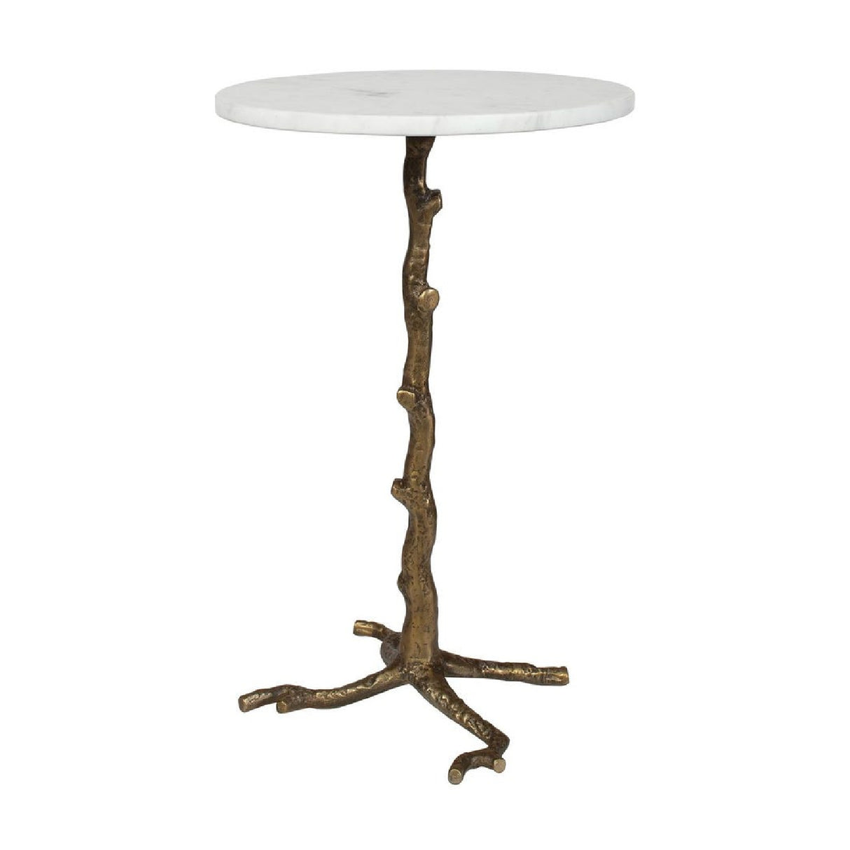   Round White Marble Accent Table | Oroa.com