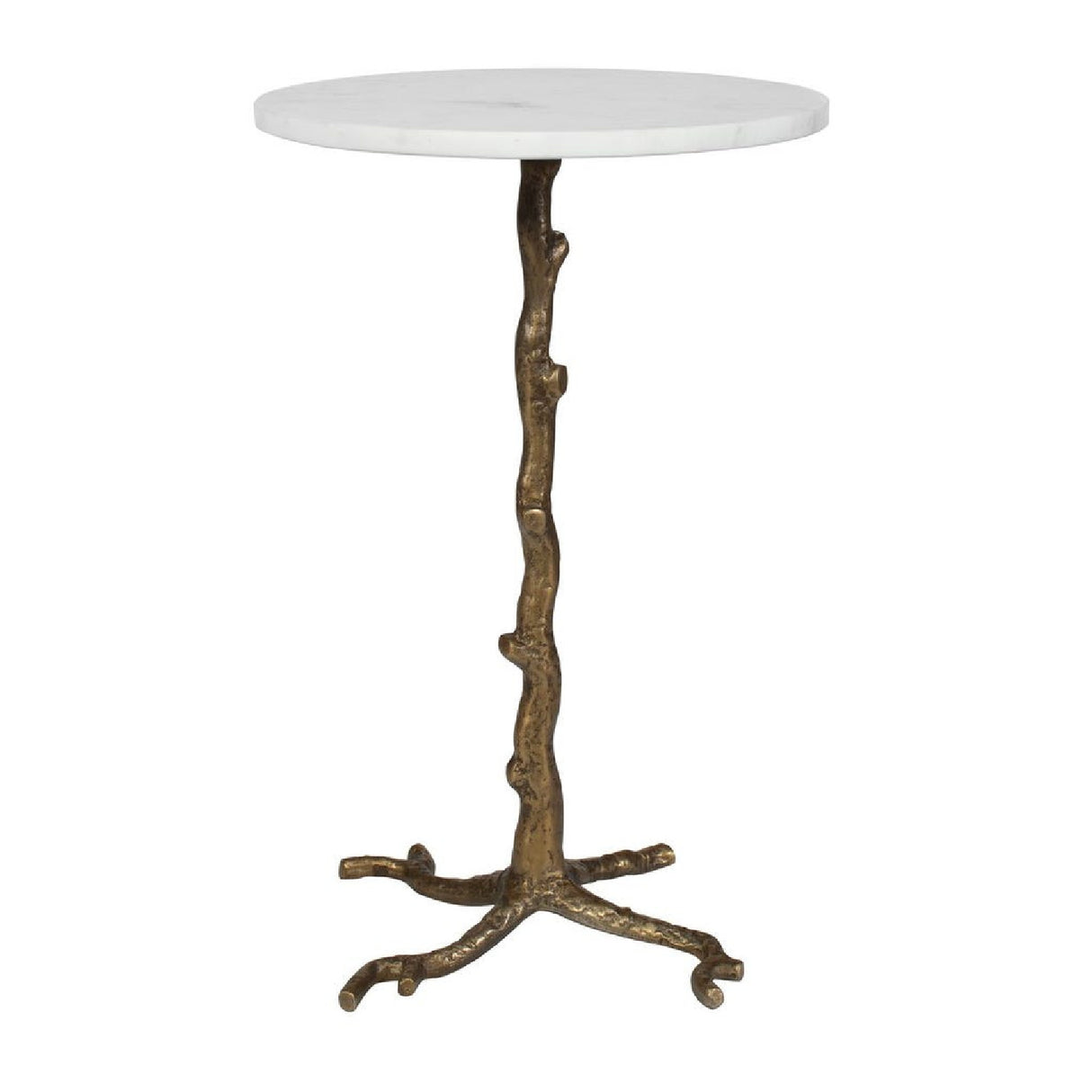   Round White Marble Accent Table | Oroa.com