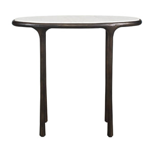   White Marble Oval Accent Table | Oroa.com