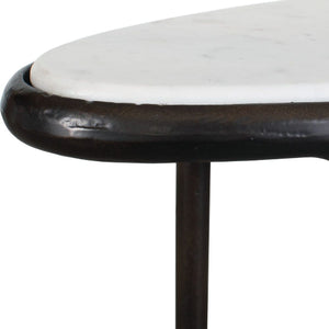   White Marble Oval Accent Table | Oroa.com