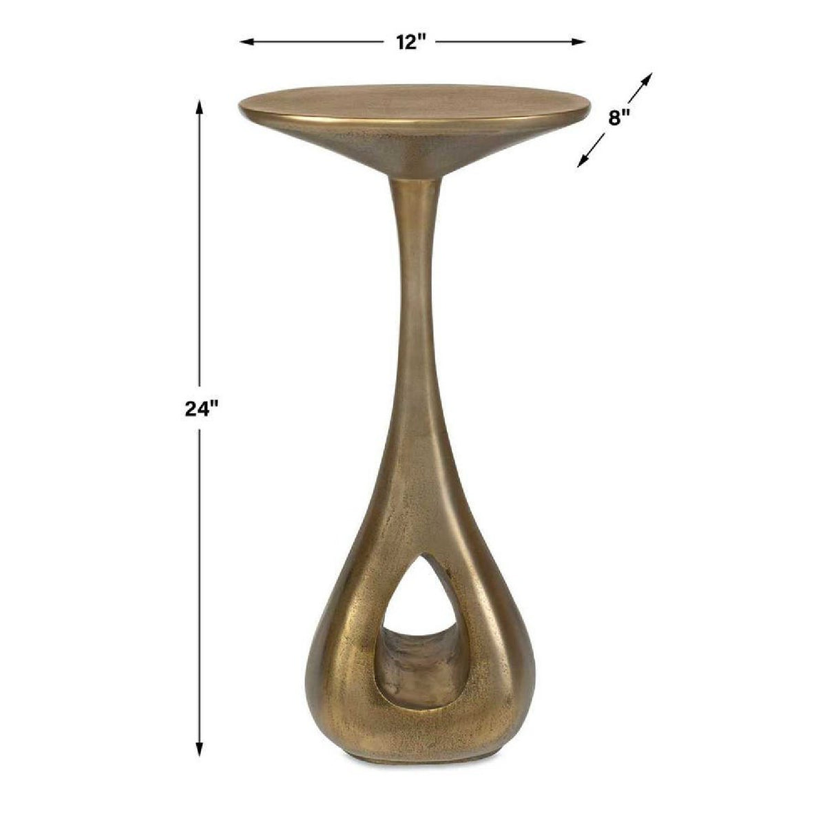   Antique Brass Indoor/Outdoor Accent Table | Oroa.com