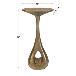   Antique Brass Indoor/Outdoor Accent Table | Oroa.com