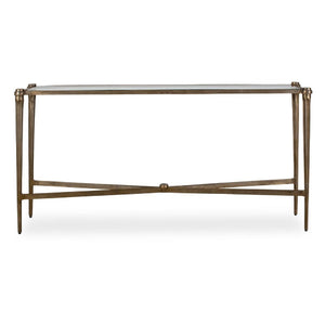   Antique Brass Framed Console Table | Oroa.com