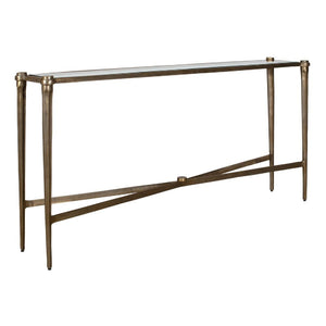   Antique Brass Framed Console Table | Oroa.com