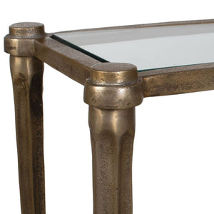   Antique Brass Framed Console Table | Oroa.com