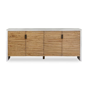   Carved Mindi Wood 4-Door Cabinet | Oroa.com