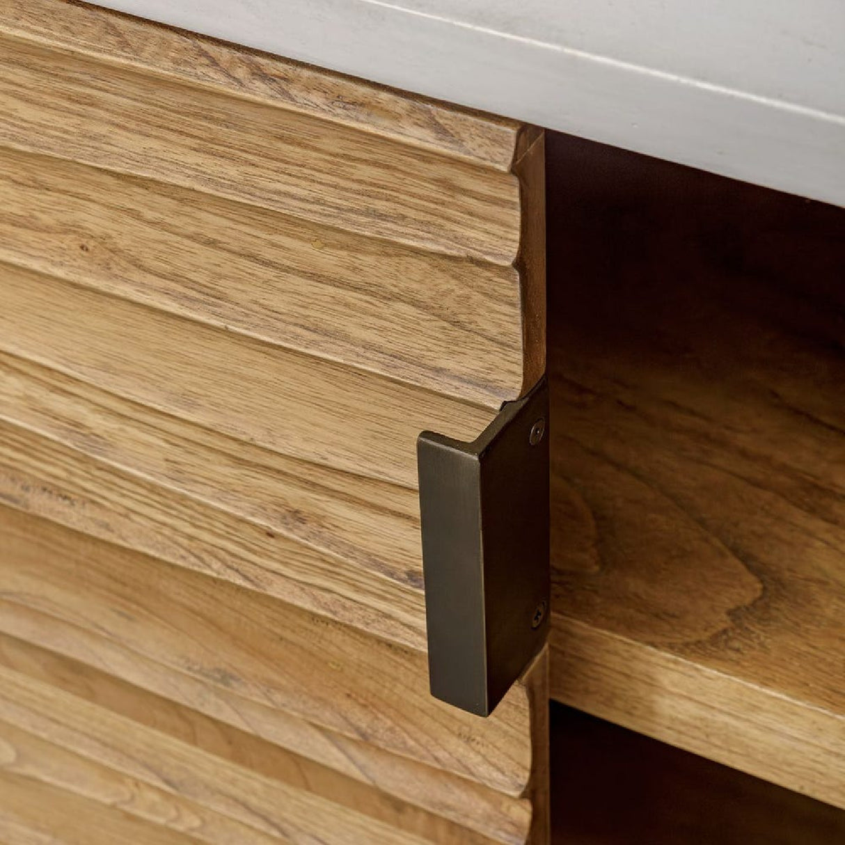   Carved Mindi Wood 4-Door Cabinet | Oroa.com