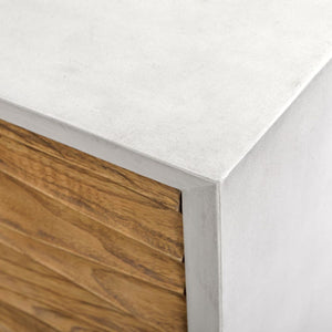   Carved Mindi Wood 4-Door Cabinet | Oroa.com