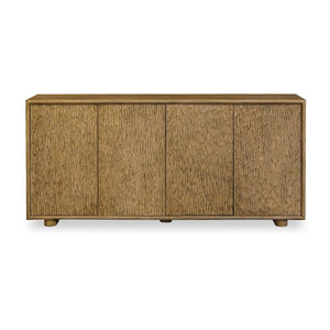   Natural Mindi Wood 4-Door Cabinet | Oroa.com