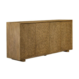   Natural Mindi Wood 4-Door Cabinet | Oroa.com