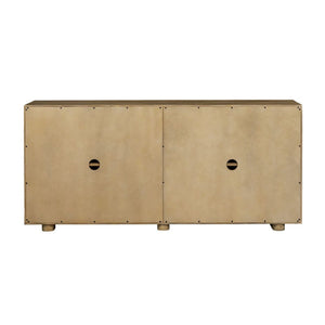   Natural Mindi Wood 4-Door Cabinet | Oroa.com