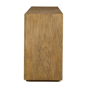   Natural Mindi Wood 4-Door Cabinet | Oroa.com