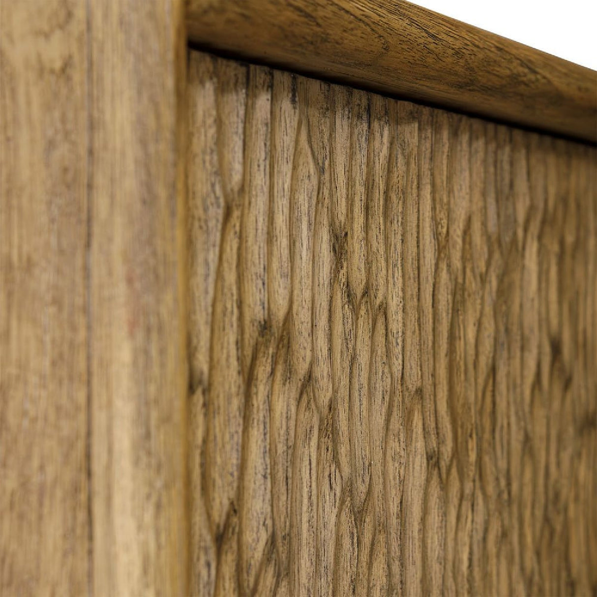   Natural Mindi Wood 4-Door Cabinet | Oroa.com