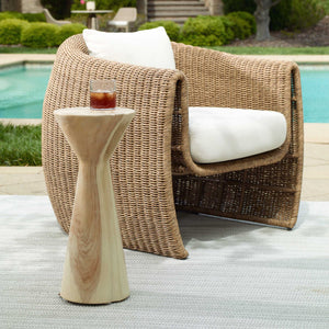  Hourglass Teak Indoor/Outdoor Drink Table | Oroa.com
