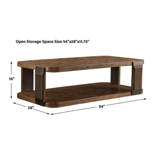   Mappa Burl Rectangular Coffee Table | Oroa.com