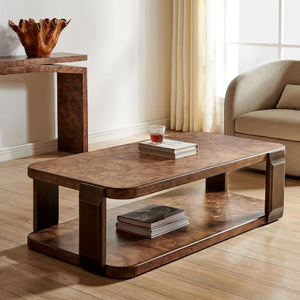   Mappa Burl Rectangular Coffee Table | Oroa.com