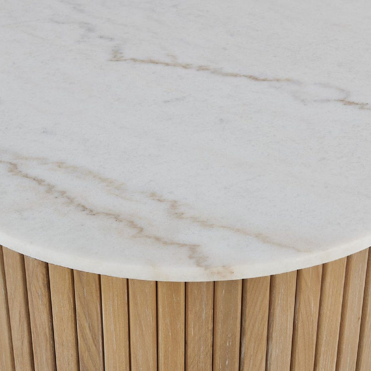   Reeded Base Marble Coffee Table | Oroa.com